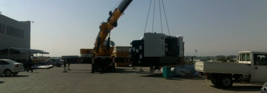 Alp havacılık vinç ile cnc tezgah montajı