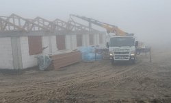 Eskişehir Ahsap (tahta,odun) makas montajı vinç ile