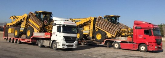 Şeker Fabrikası Pancar Yükleme ve temizleme makinası nakliyesi lowbed Agır Nakliyat